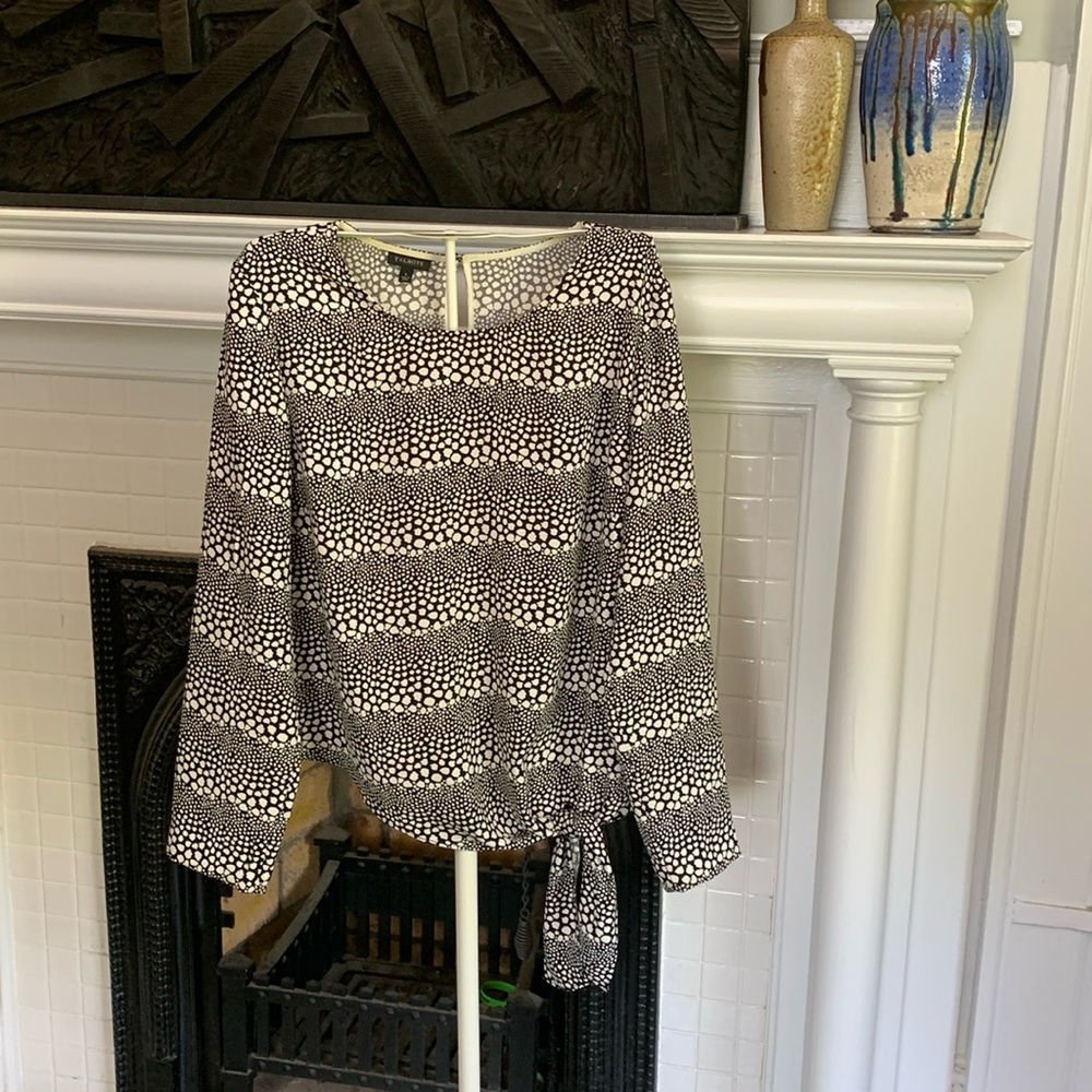 Talbots tie front blouse. Worn‎ 2x. Retail 89.50